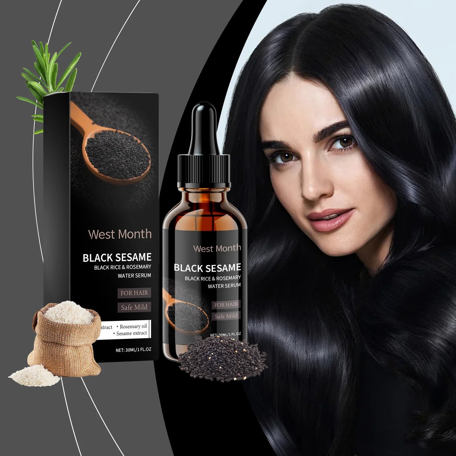 Black Sesame Hair Serum