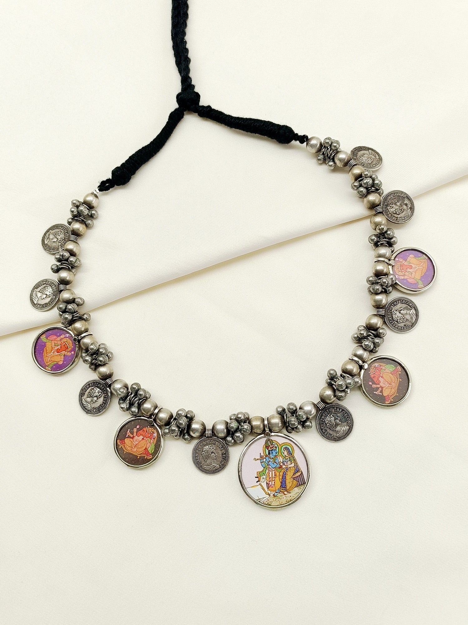 Vydika Multi Colour Oxidized Neckpiece