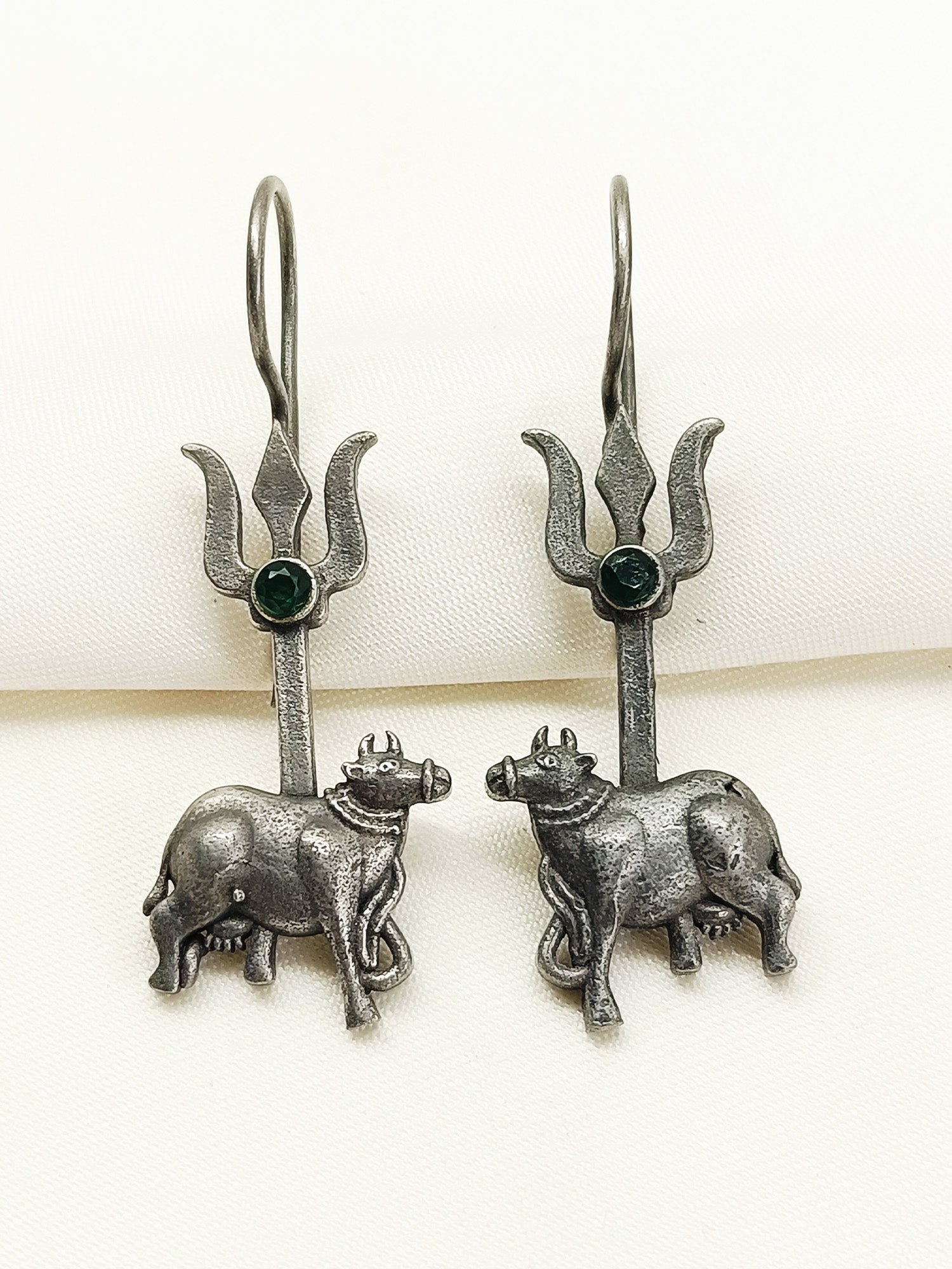 Evanashi Green Oxidized Earring