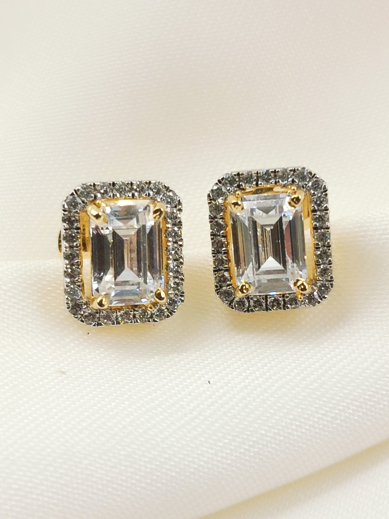 Hemali 92.5 Silver Swarovski Stone Tops