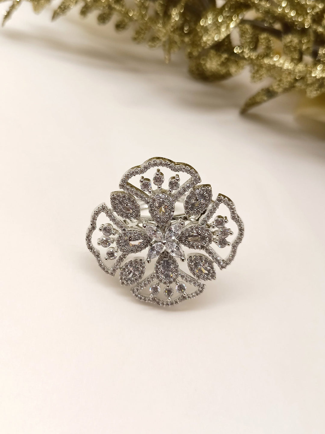  Elegant Rasiya American Diamond Finger Ring in a classic and timeless design