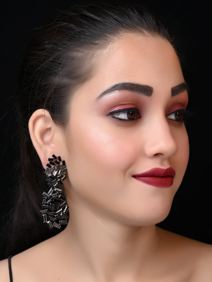 Krishti Black Western Earrings