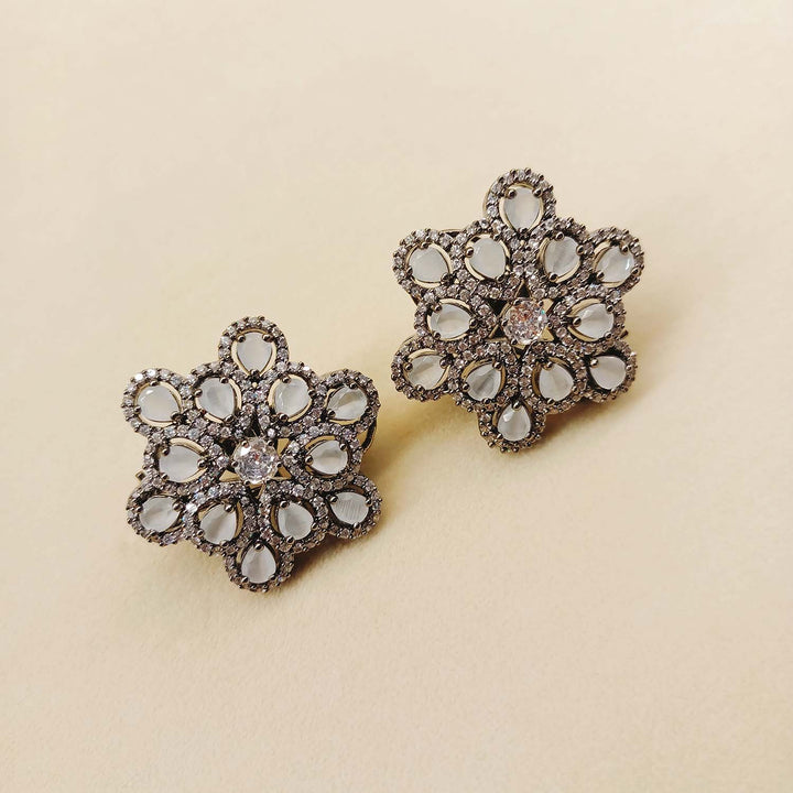 Ketaki Light Grey Diamond Rhodium Plated Victorian Tops