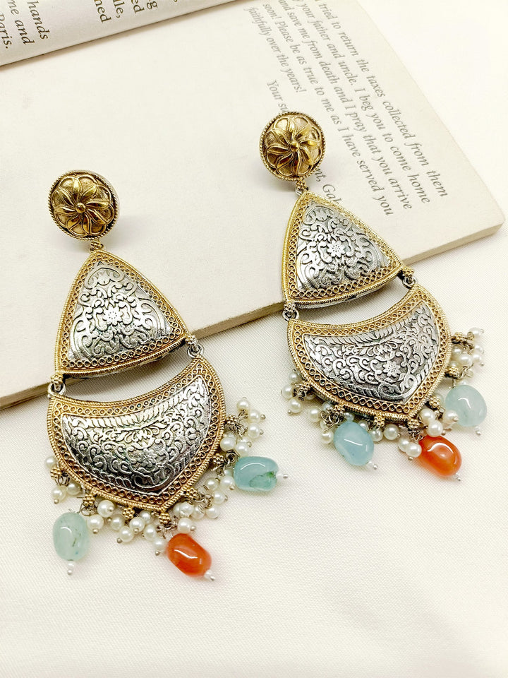 Aadithi Multi Colour Oxidized Earrings