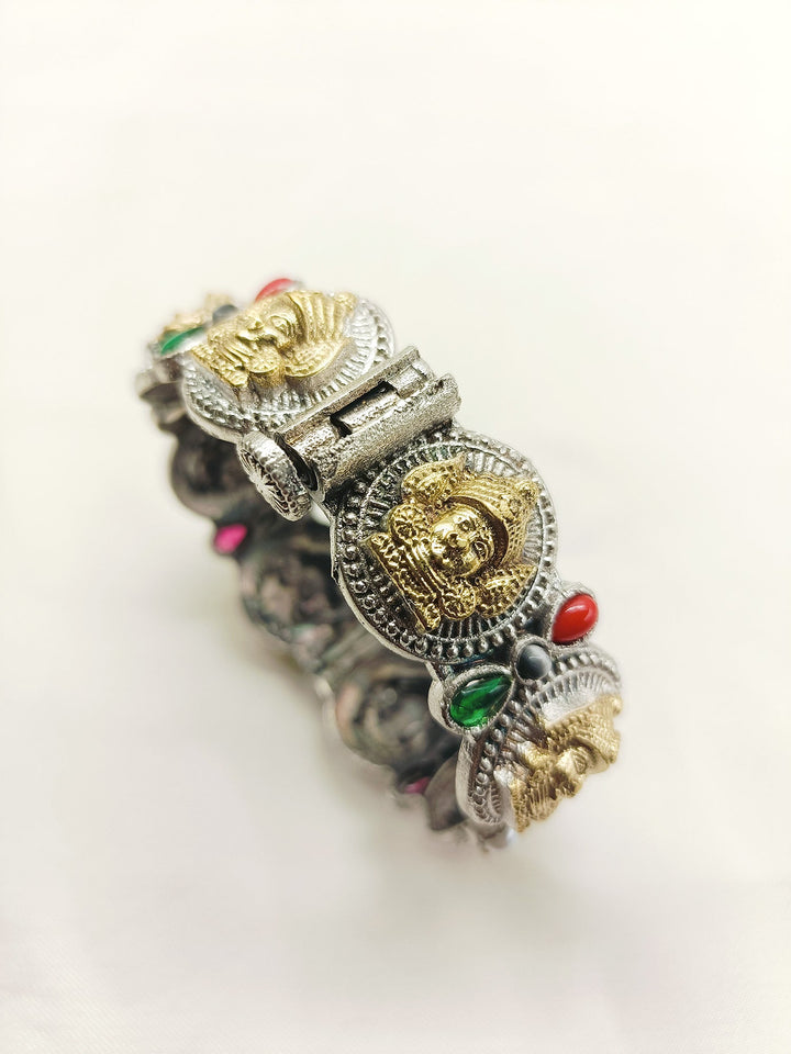 Baina Multi Colour Temple Oxidized Kada