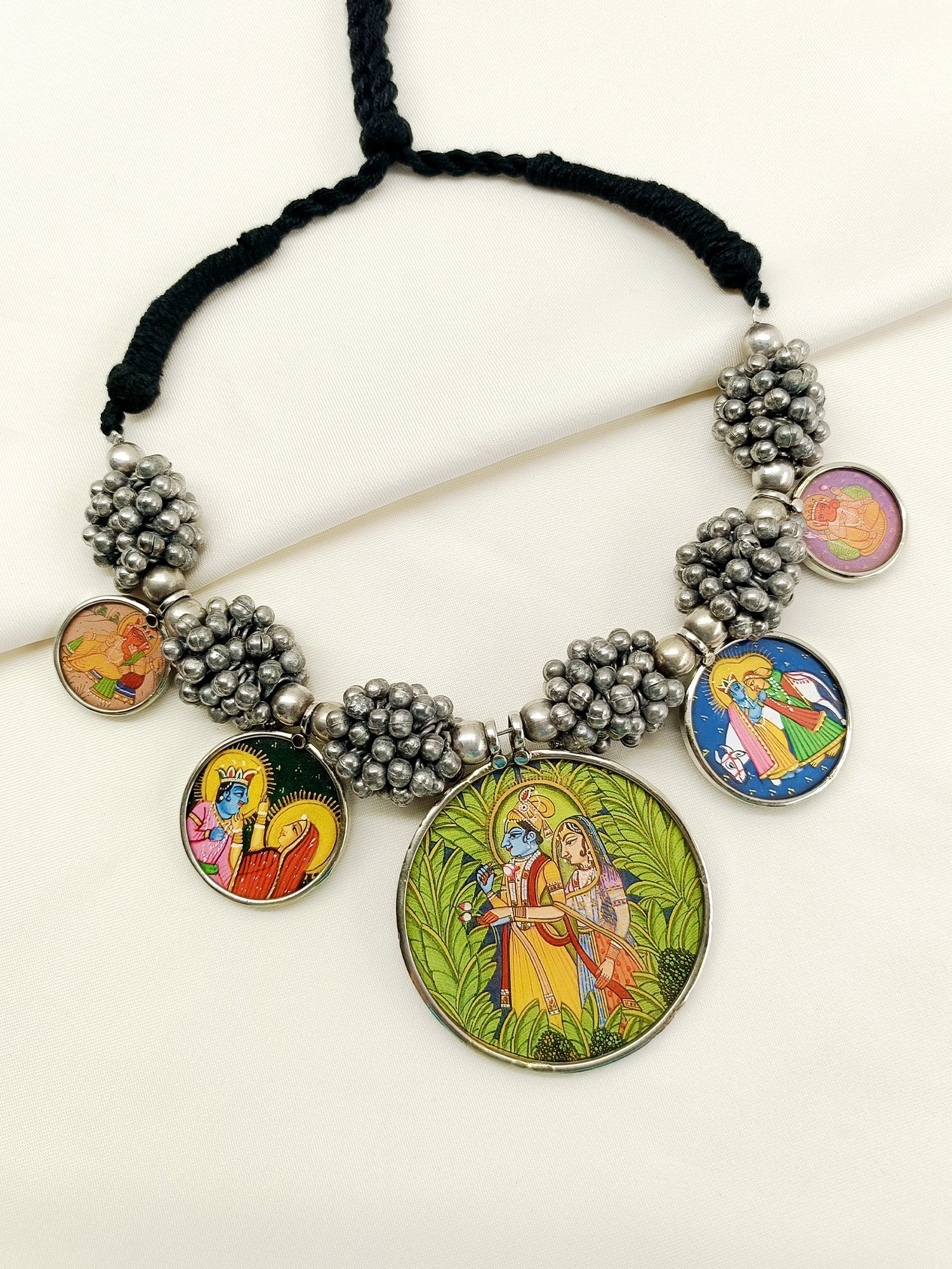 Dhavaje Multi Colour Oxidized Neckpiece