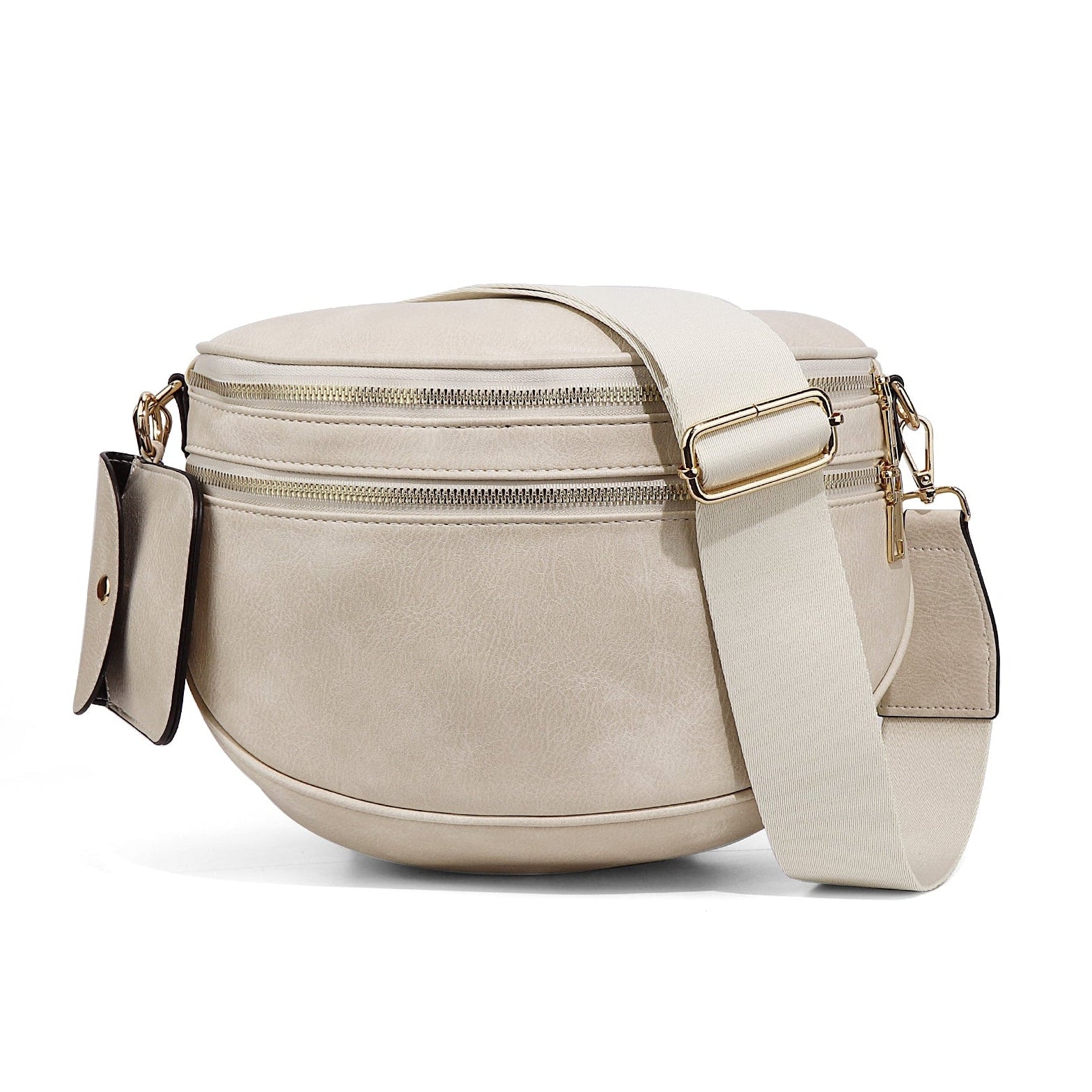 Ounamei Checkered Crossbody Bum Bag for Women Large Capacity Belt Bag for Moms & Everyday Travel