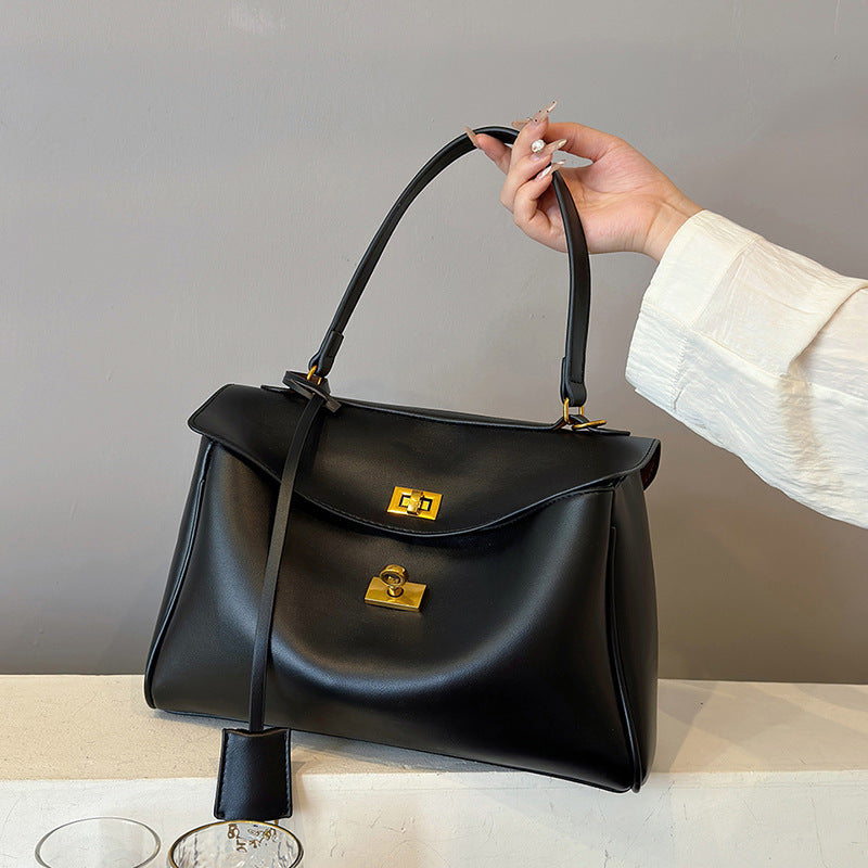 Women's Modern French Tote Bag – Lightweight Structured Purse with Hidden Zip Pockets