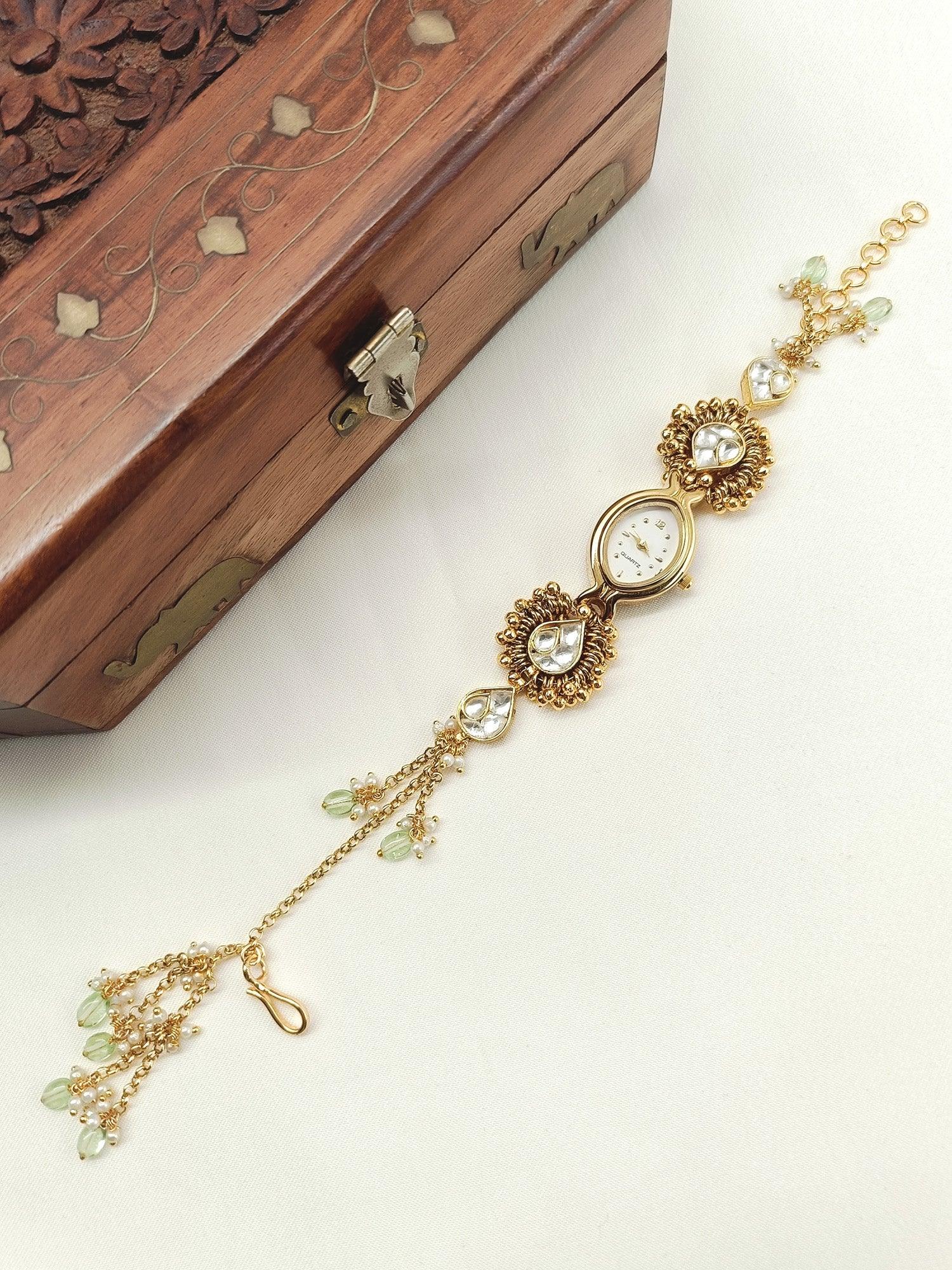 Dhervi's Paachi Kundan Watch