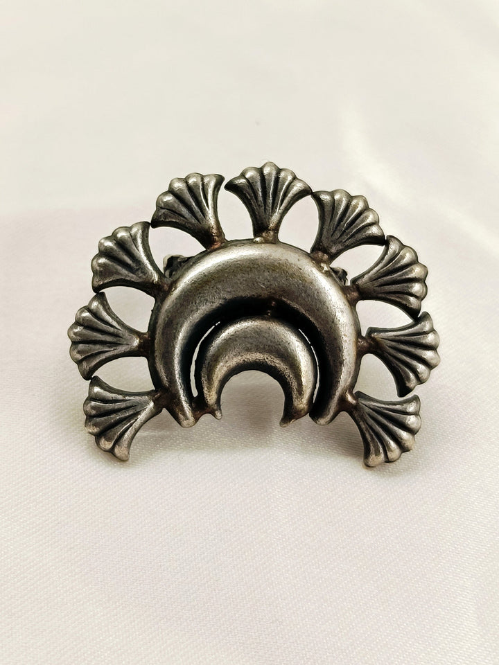 Ziniya Plain Oxidized Finger Ring