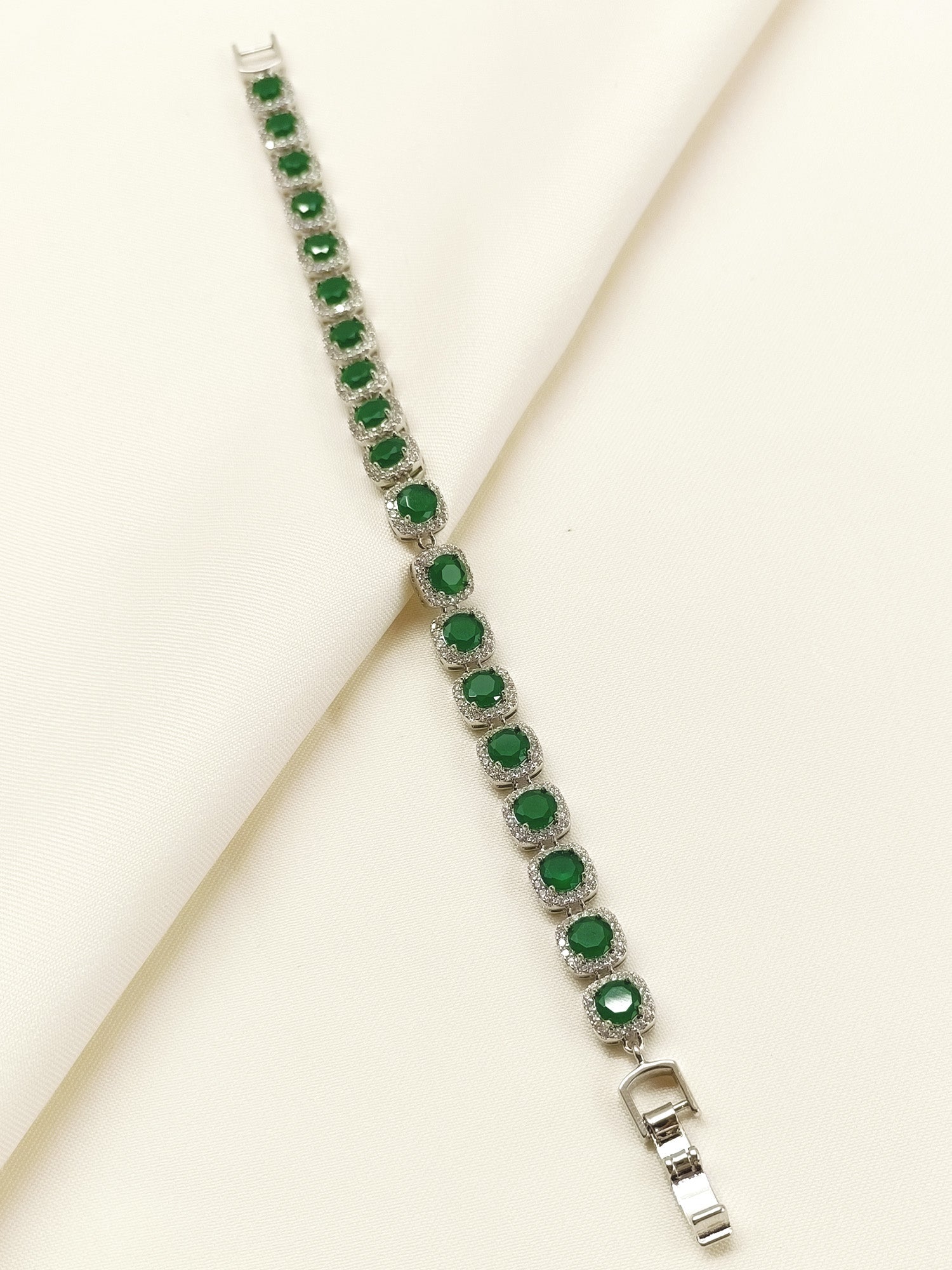 Chaitanya Green American Diamond Bracelet