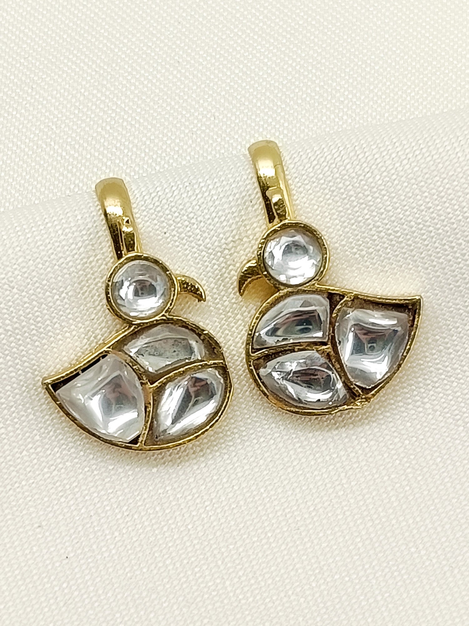 Harima White Gold Plated Kundan Ear Cuff  [ Price is for Pair ]