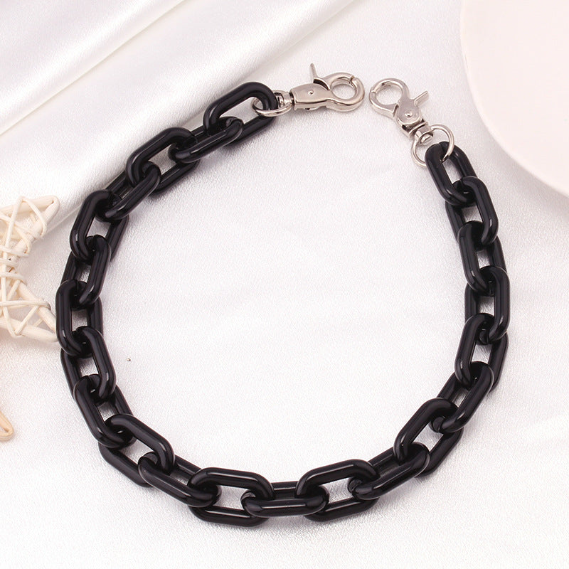 Ounamei Acrylic Chunky Bag Chain Strap – 50cm Lightweight Statement Purse Charm