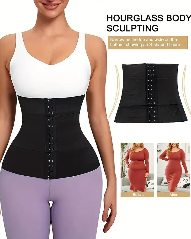 Waist Trainer Corset Double Belt Breathable Belly Slimming Workout Adjustable Fajas Girdle  - By Qivii