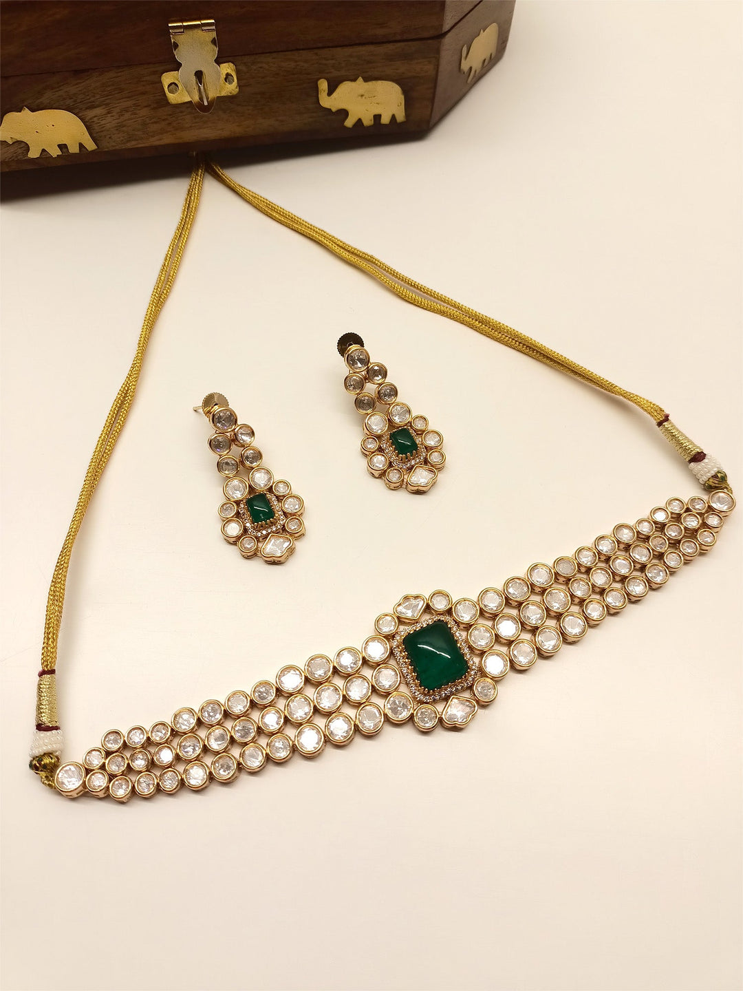 Valentina Green Kundan Choker Set