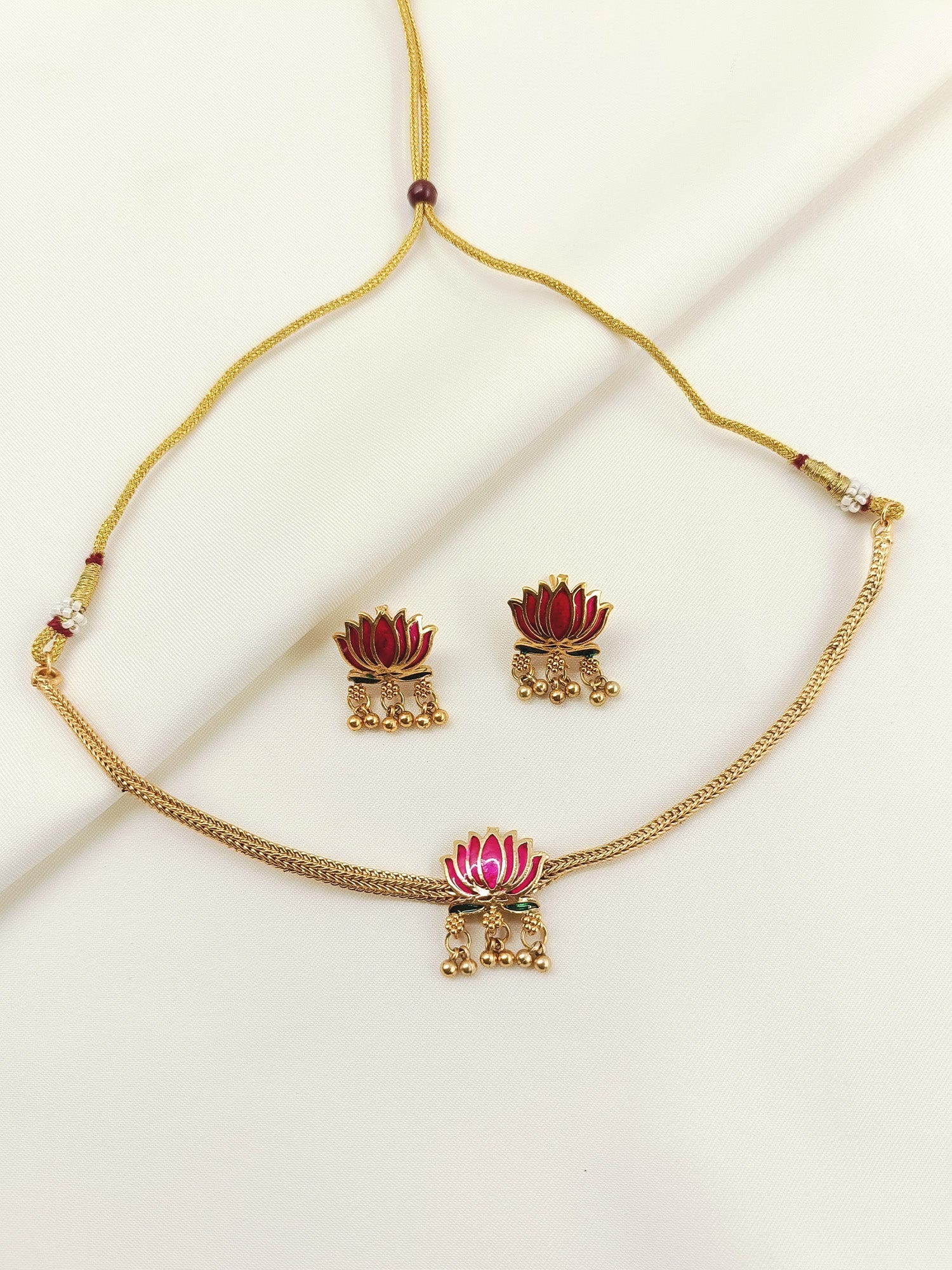 Miyanshi Majenta Antique Choker Set