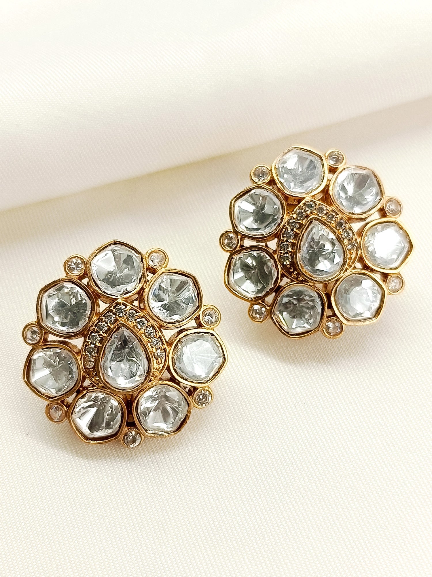 Swarah White Kundan Tops