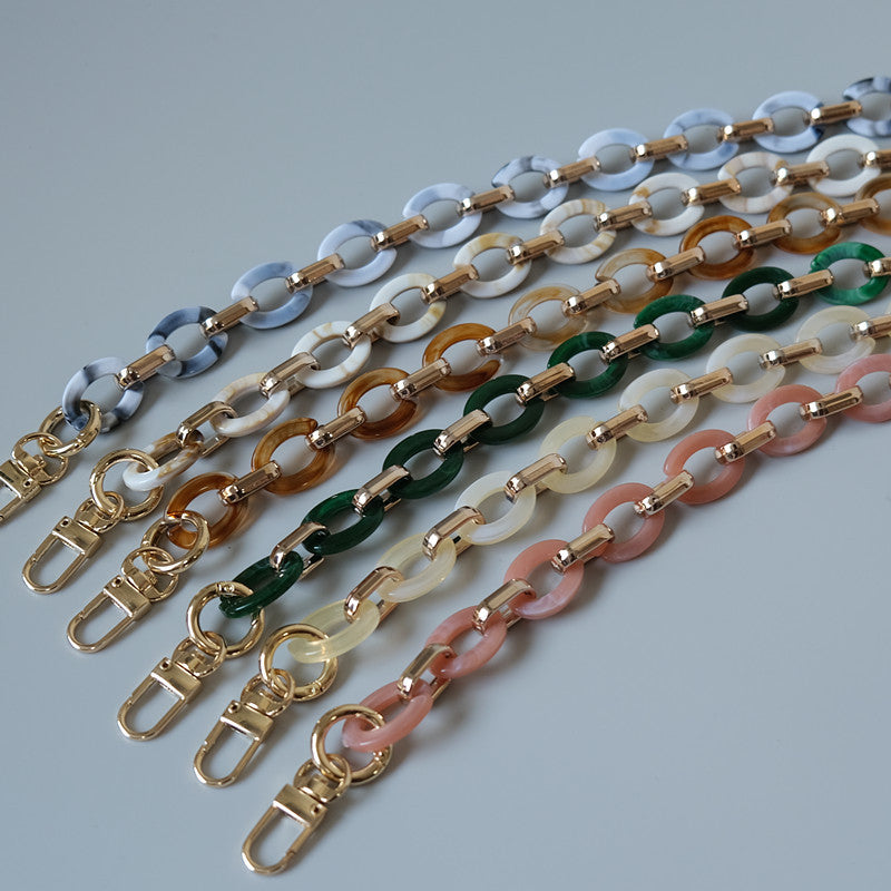 Ounamei Retro Round Acrylic Chain Strap