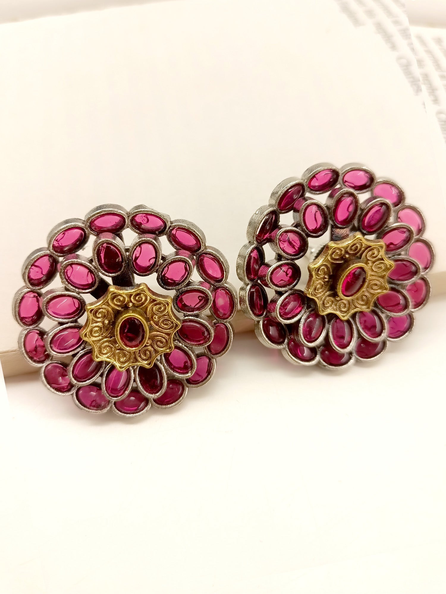 Helena Rose Pink Oxidized Tops - qivii