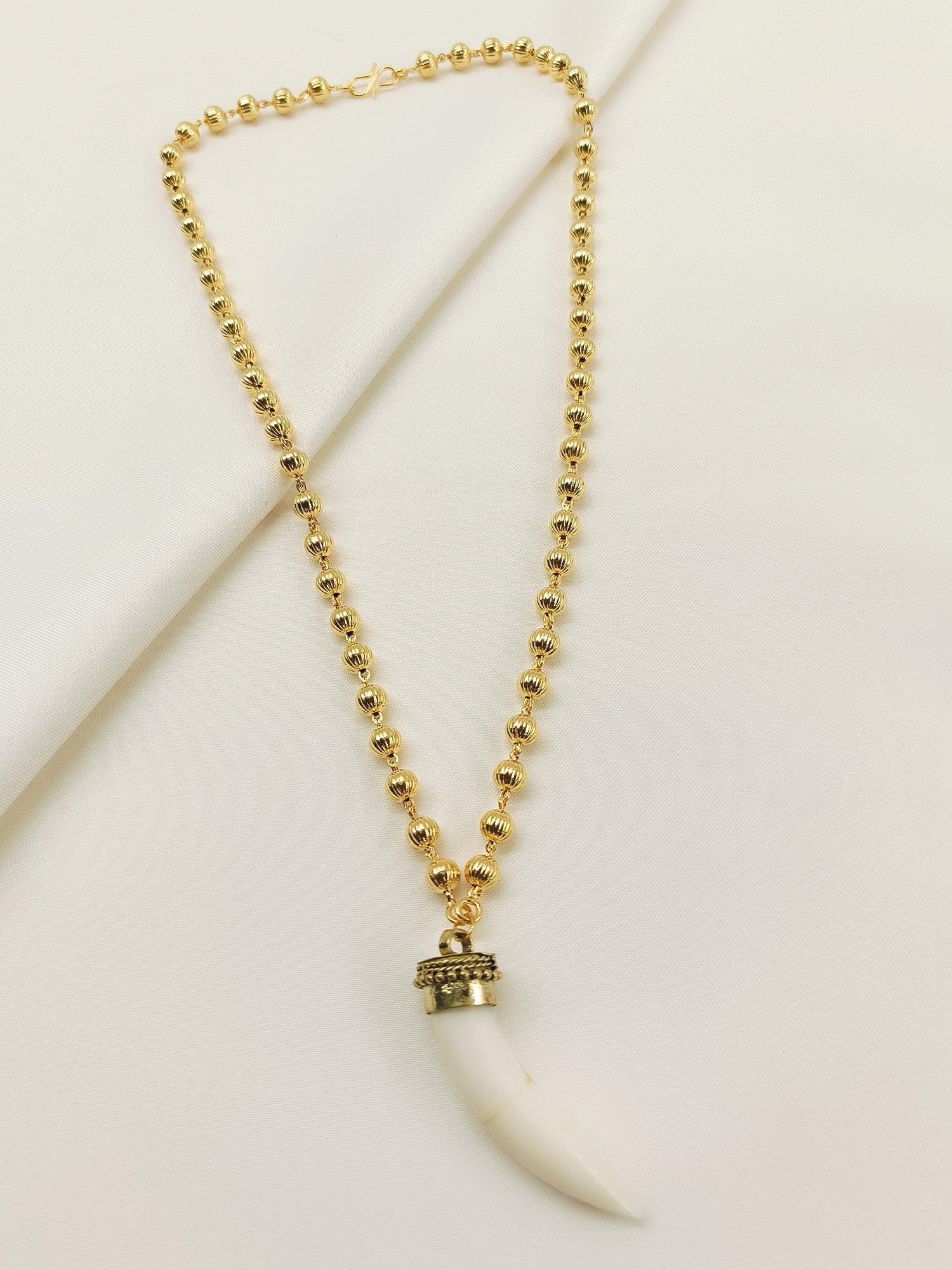 Apayajita White Bone Men's Neckpiece