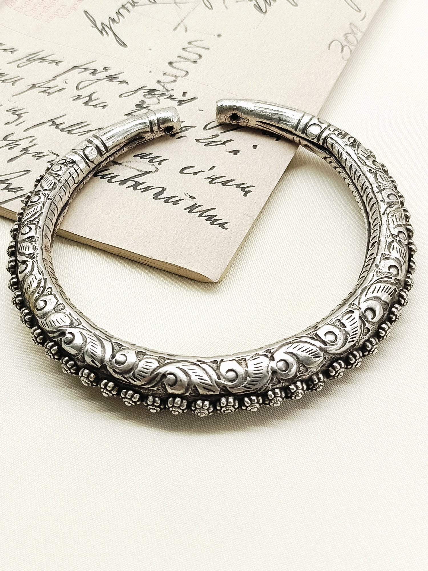 Anaya Oxidized Silver Anklet [Price Is For Single Piece]