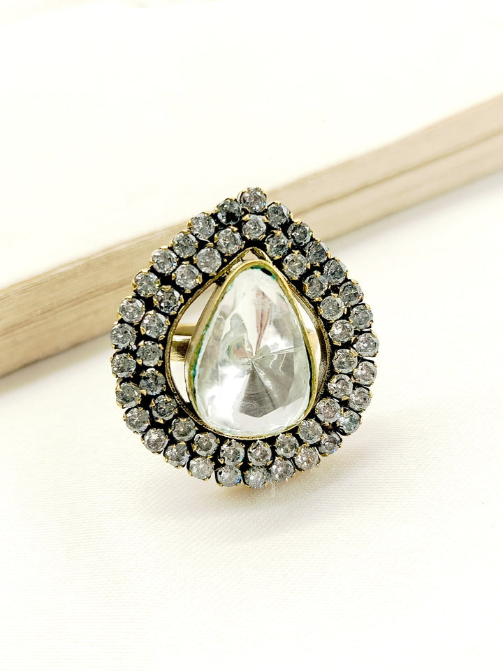 Exquisite Ndale White Victorian Finger Ring with intricate detailing and elegant design