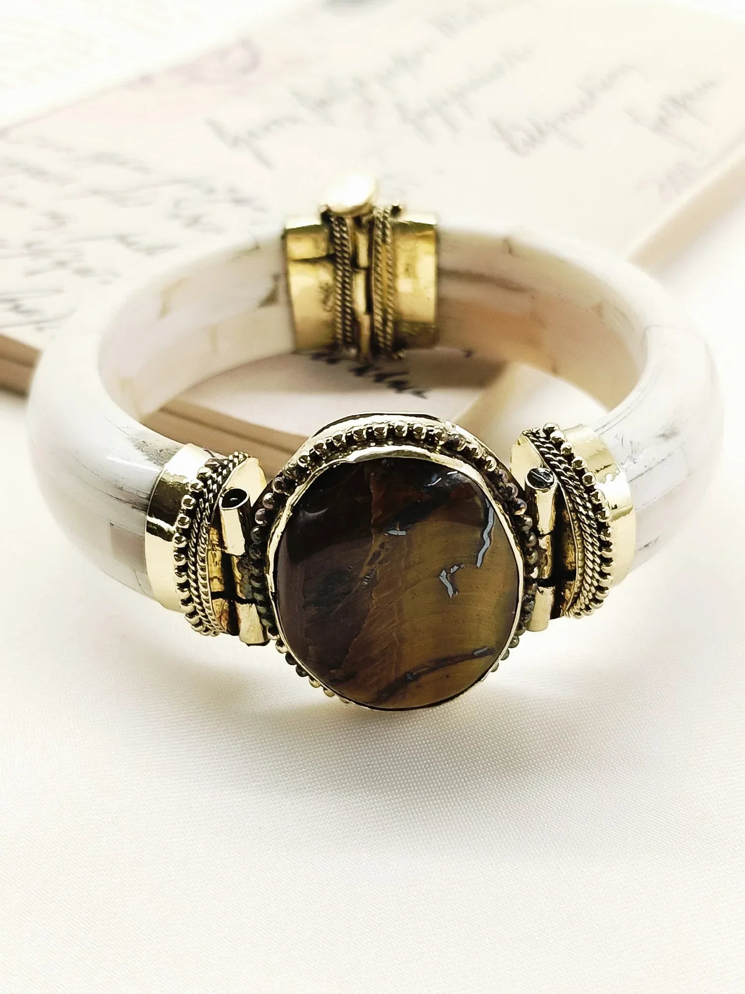 Harshiy White Bone Men's Bracelet