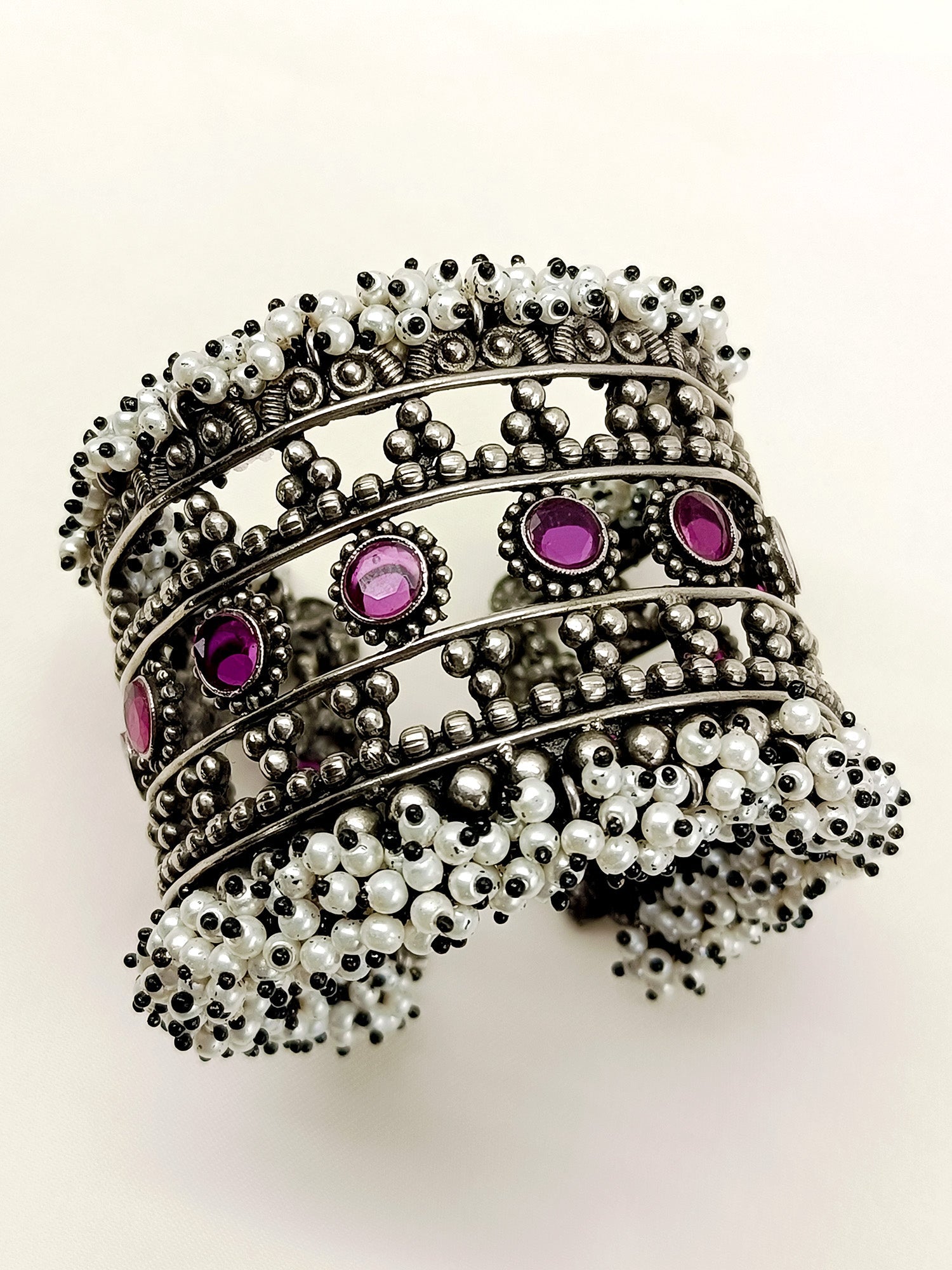 Arina Ruby Oxidized Bracelet