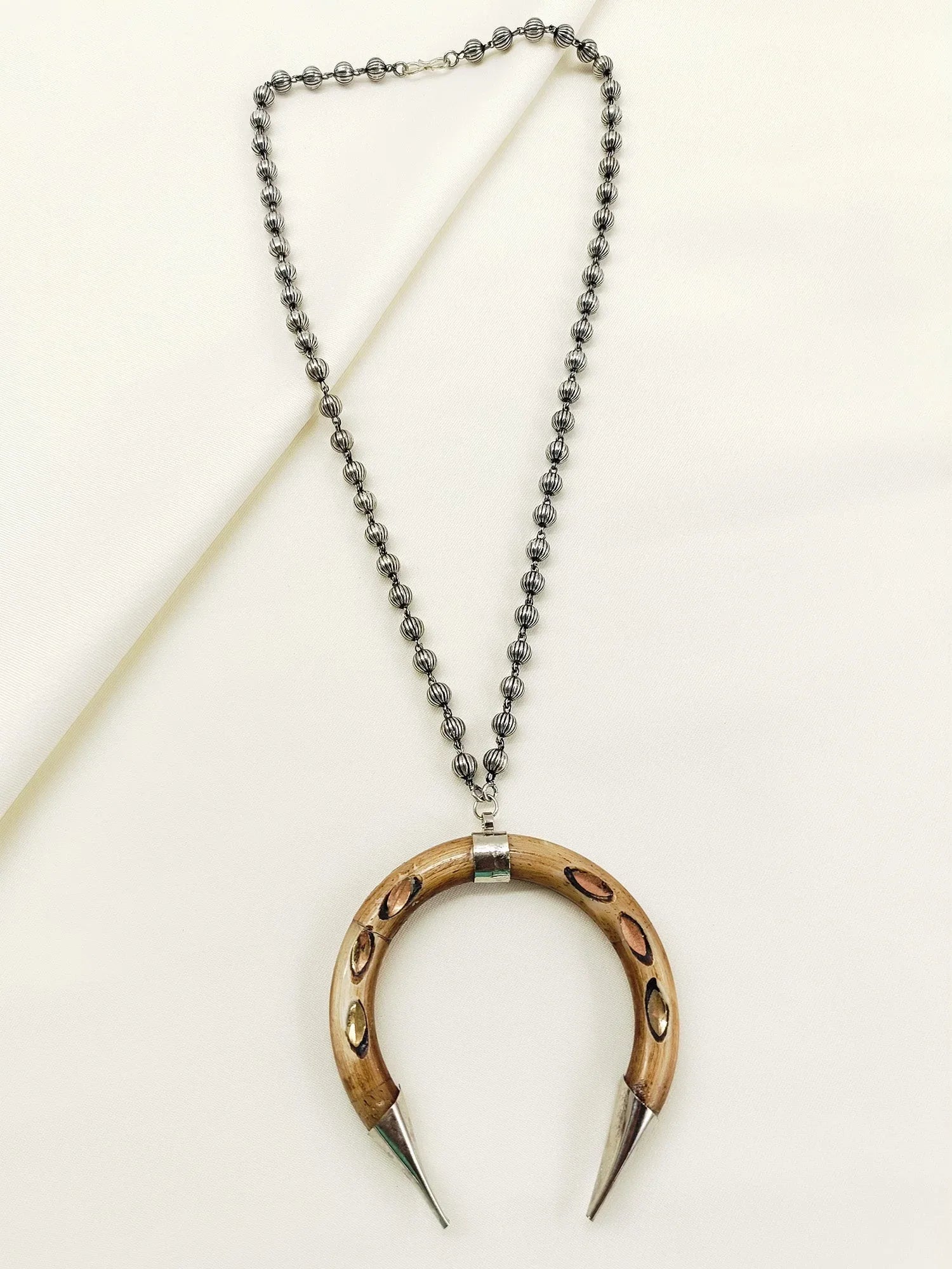 Pooja Brown Bone Men's Neckpiece