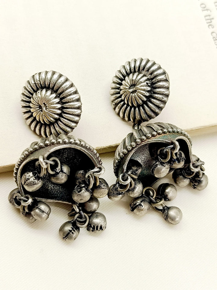 Panky Plain Oxidized Jhumki