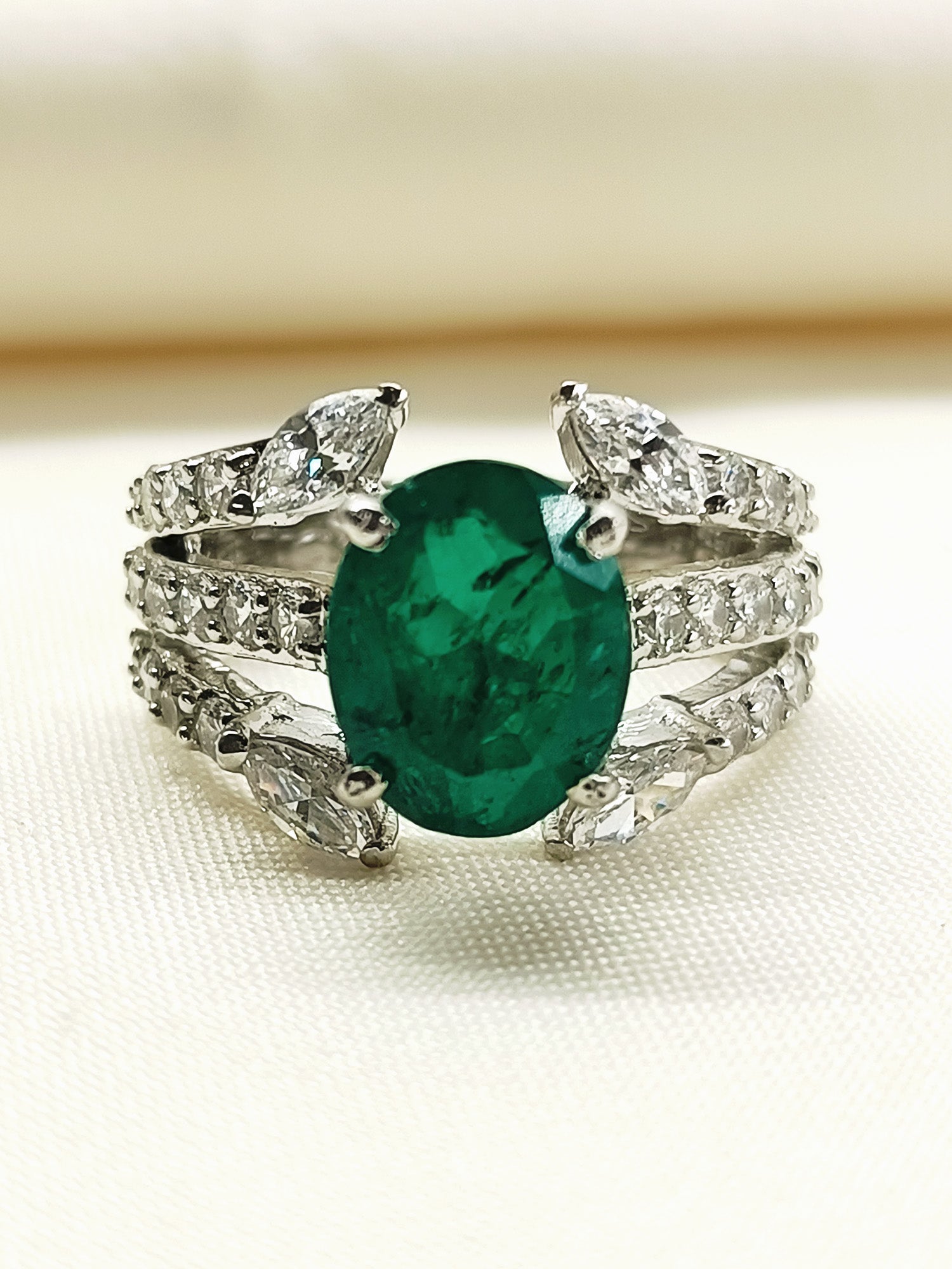 Theresa Green 92.5 Silver American Diamond Finger Ring - qivii