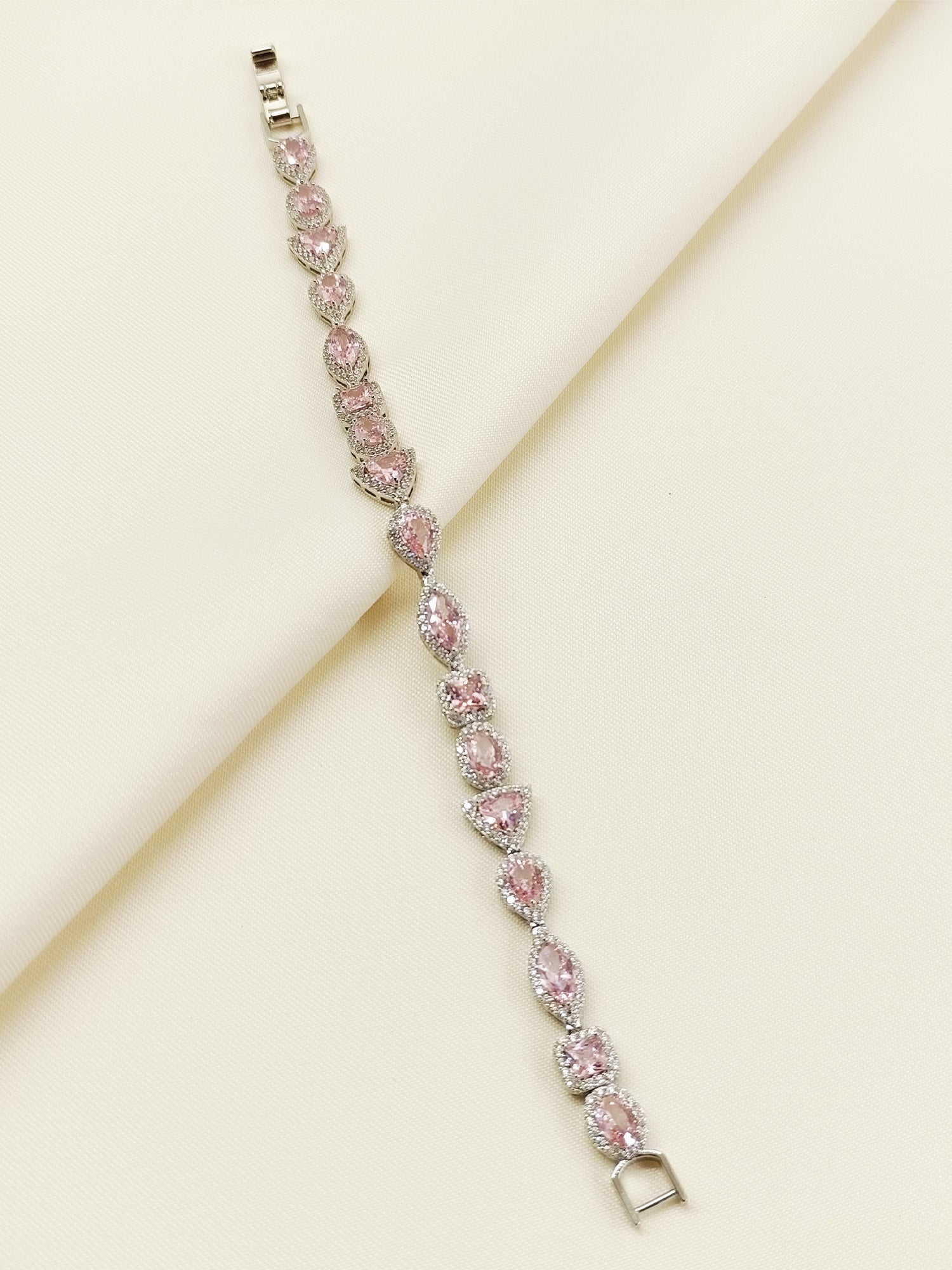 Calliope Baby Pink American Diamond Bracelet
