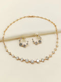 Kiona Gold American Diamond Necklace Set