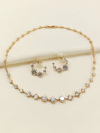 Kiona Gold American Diamond Necklace Set