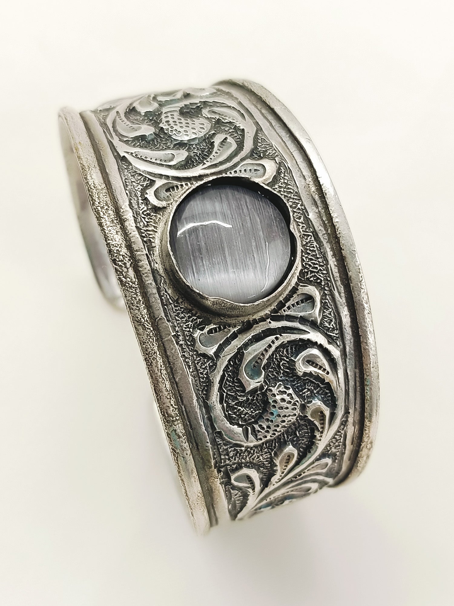 Onyx Grey Oxidized Bracelet