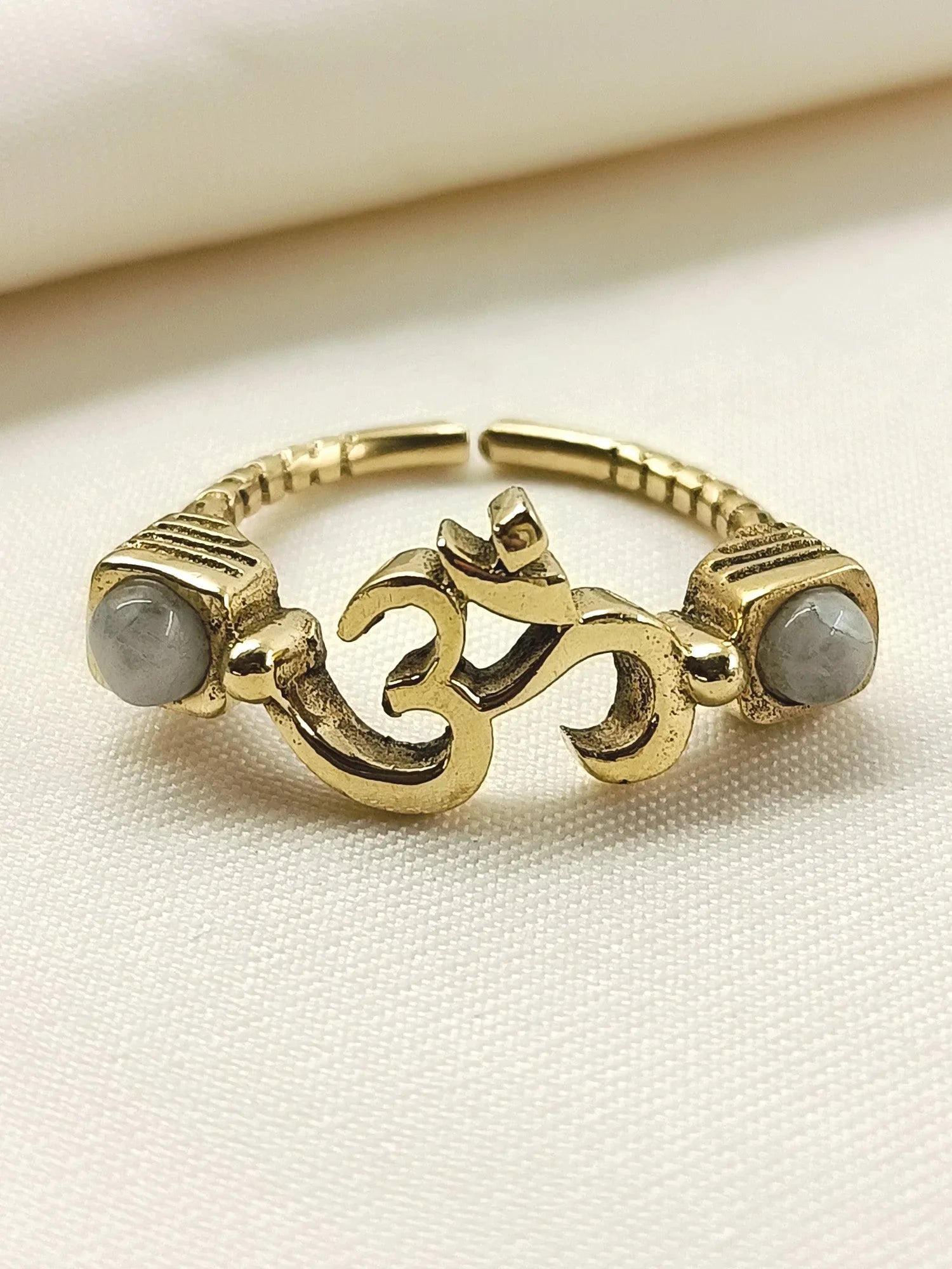 Harshaali White Western Finger Ring
