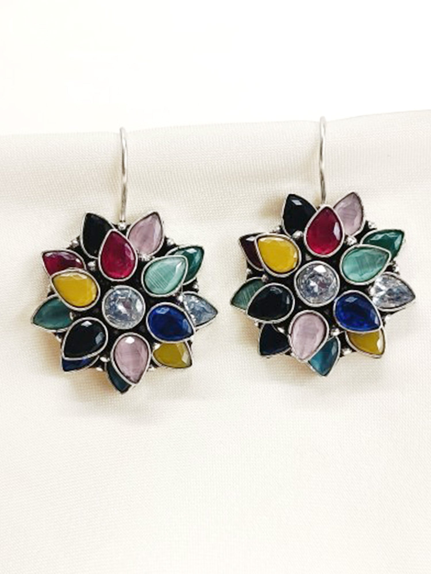 Dhithi Multi Colour Oxidized Earring