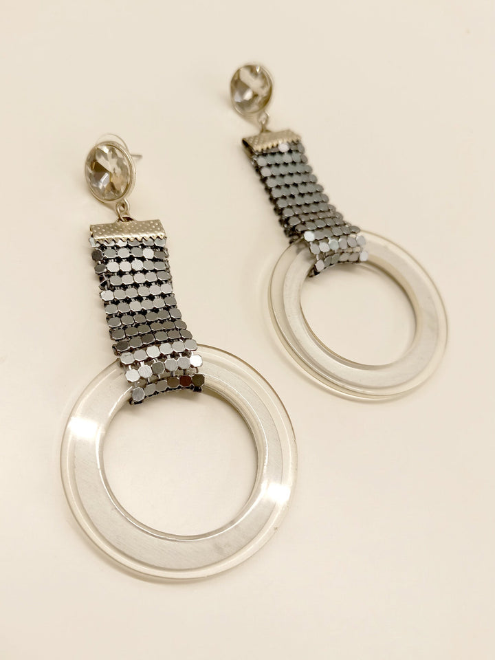 Fayola Silver Grey Earrings