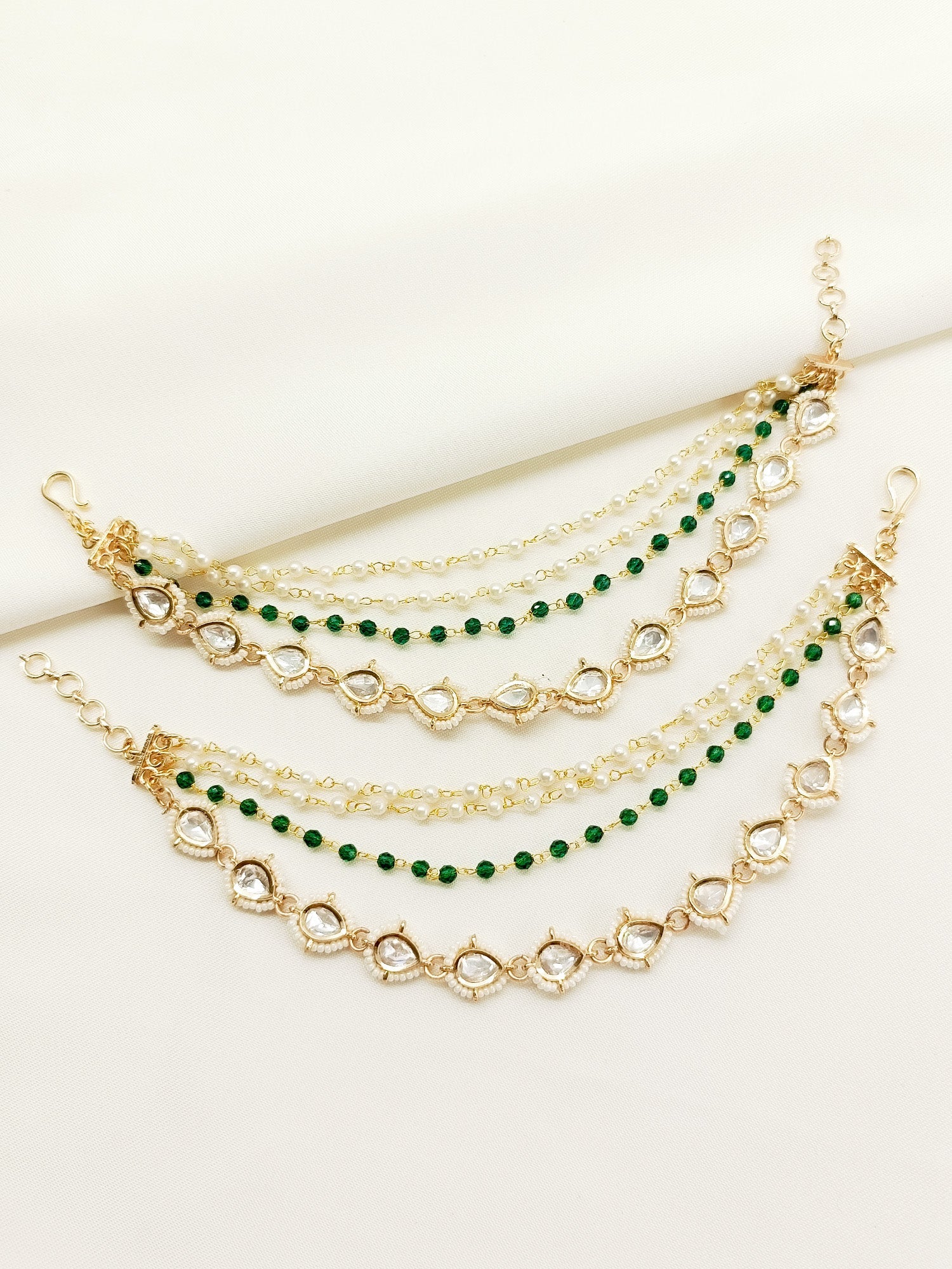 Estaa Green Traditional Ear Chain.