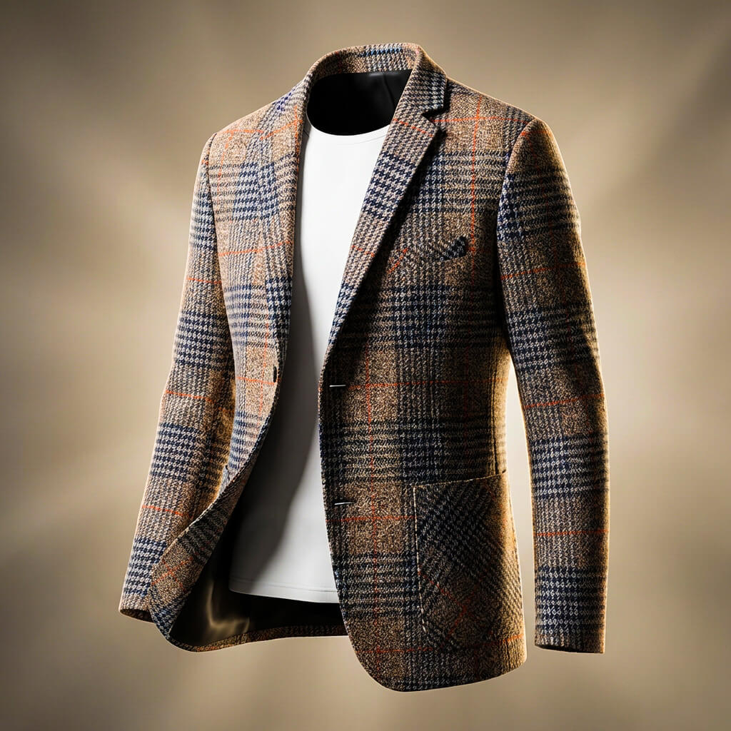 Charles Houndstooth Wool Blazer  - By Qivii