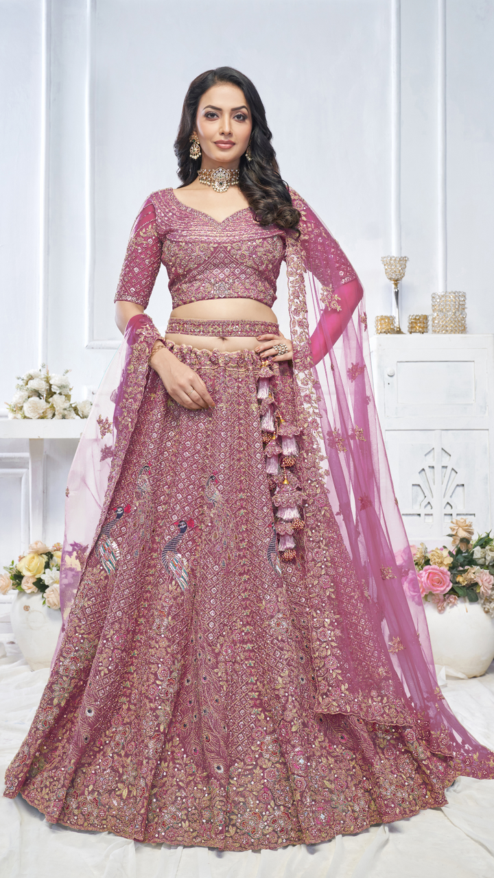 Graceful Onion bridal wear lehenga