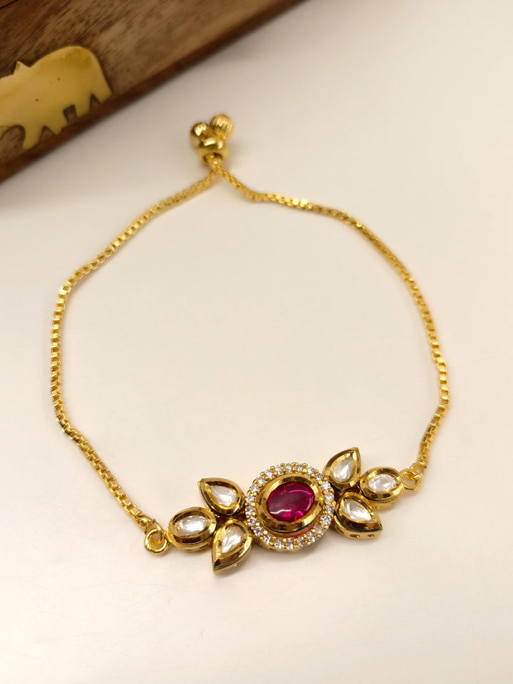 Azalea Delicate Ruby Kundan Bracelet