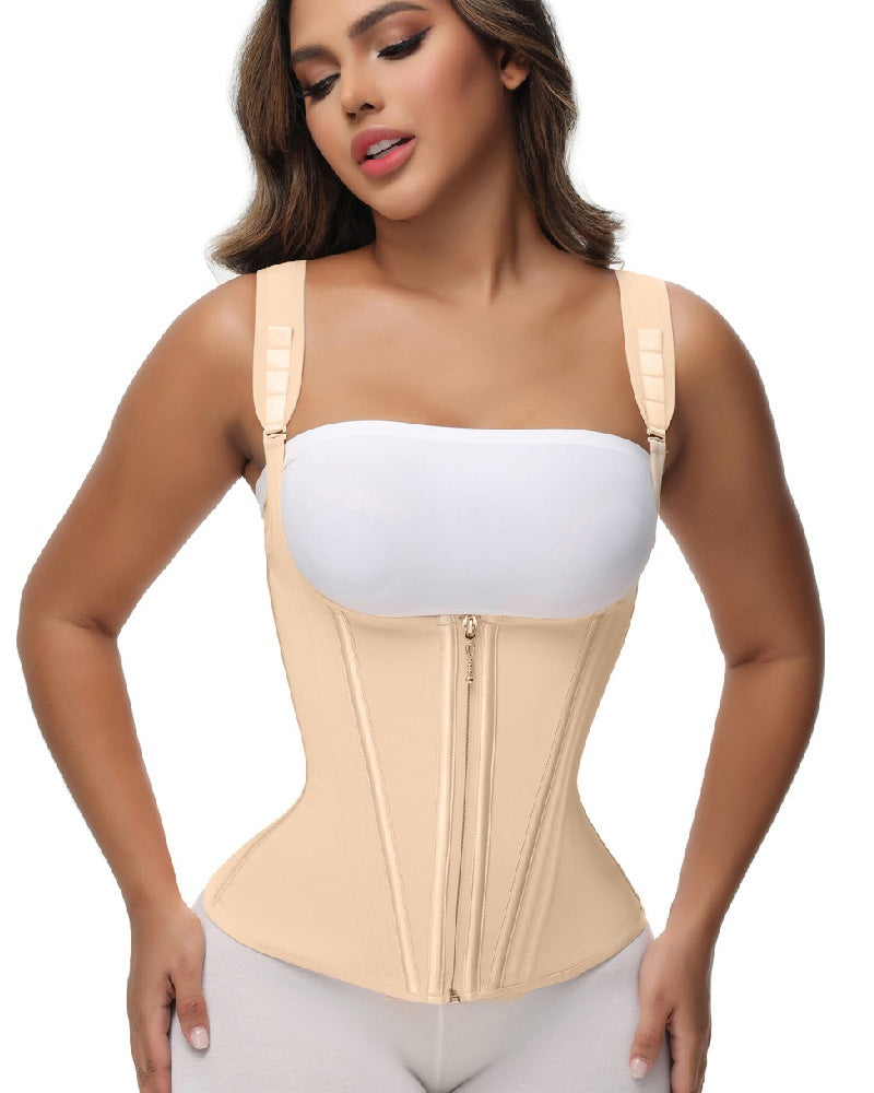 Shapshe® Fajas Colombianas Steel Boned Tummy Control Waist Trainer  - By Qivii