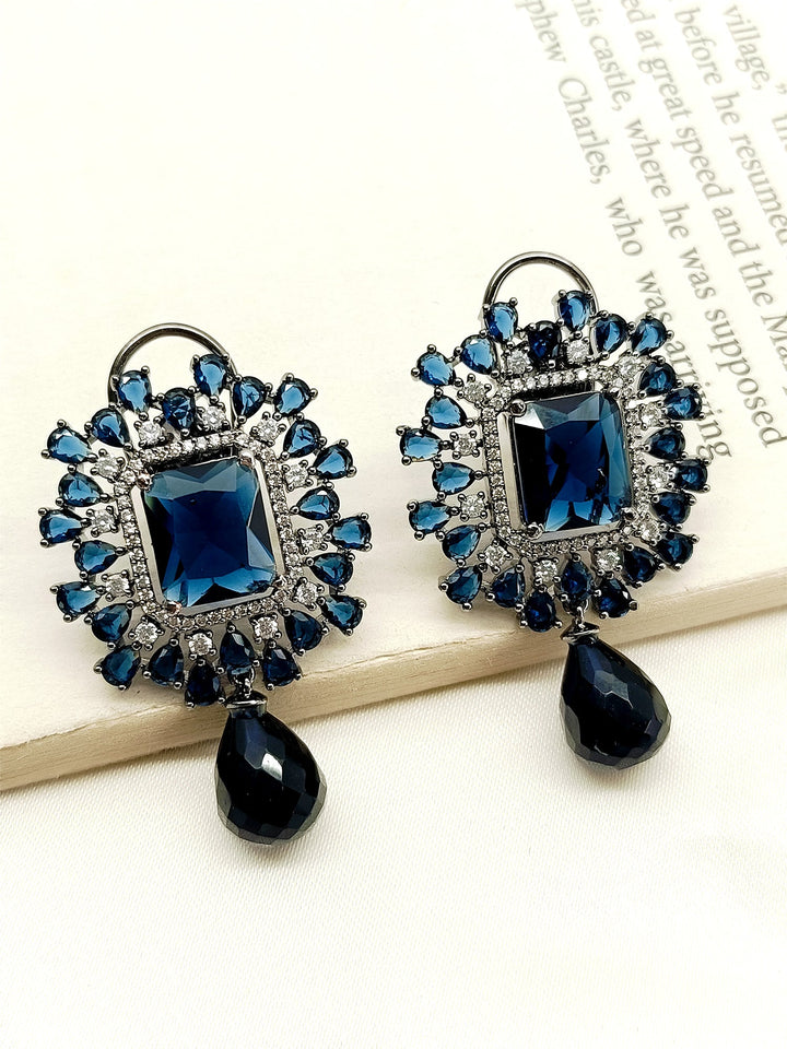 Anam Blue Sapphire Victorian Earrings