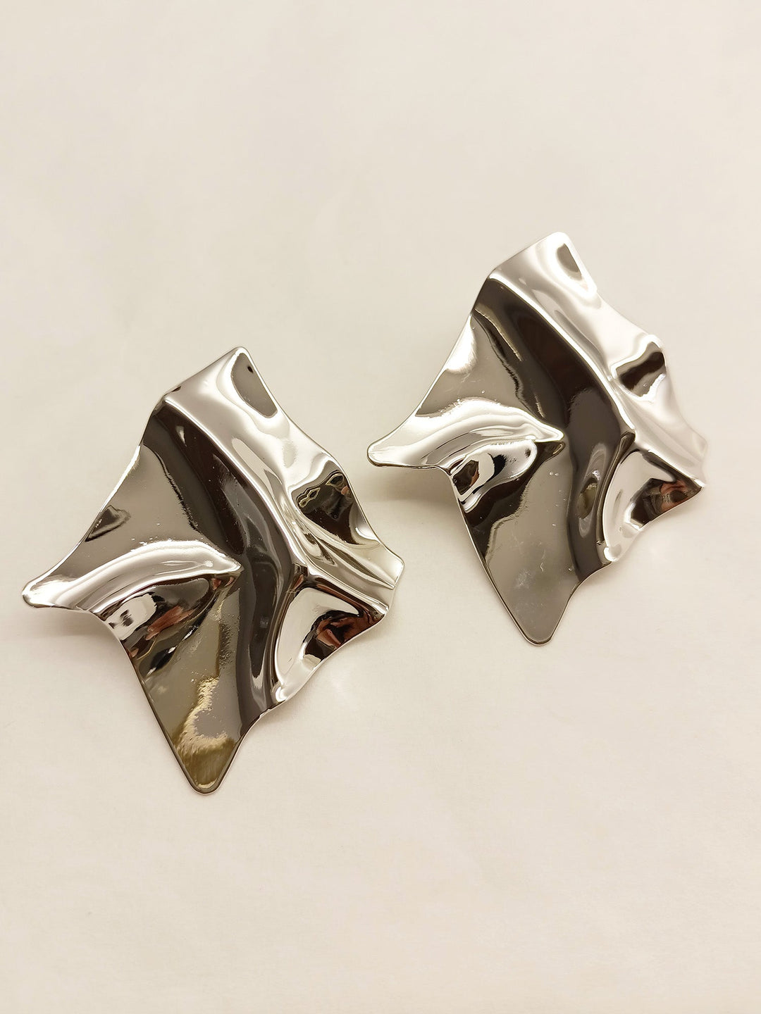 Manon Silver Metallic Studs