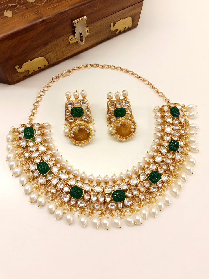 Haman Green Kundan Choker Set