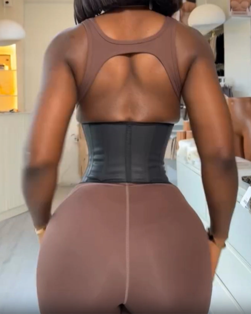 Waist Trainer Faux Leather Slimming Belt