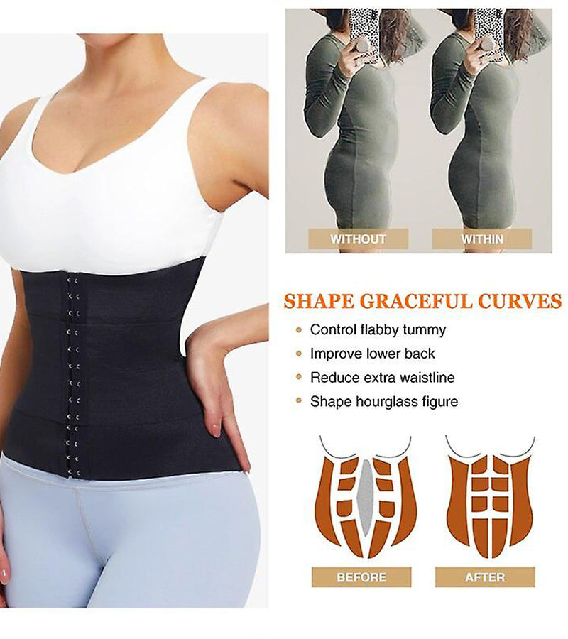Waist Trainer Corset Double Belt Breathable Belly Slimming Workout Adjustable Fajas Girdle  - By Qivii