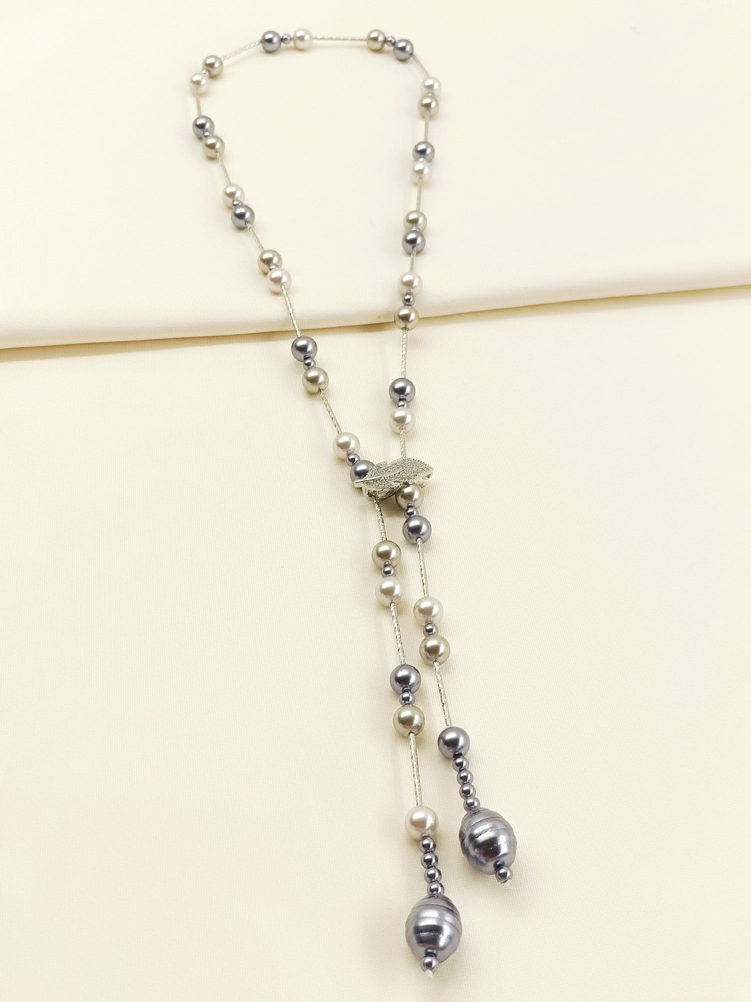 Navika Grey Beads Neckpiece