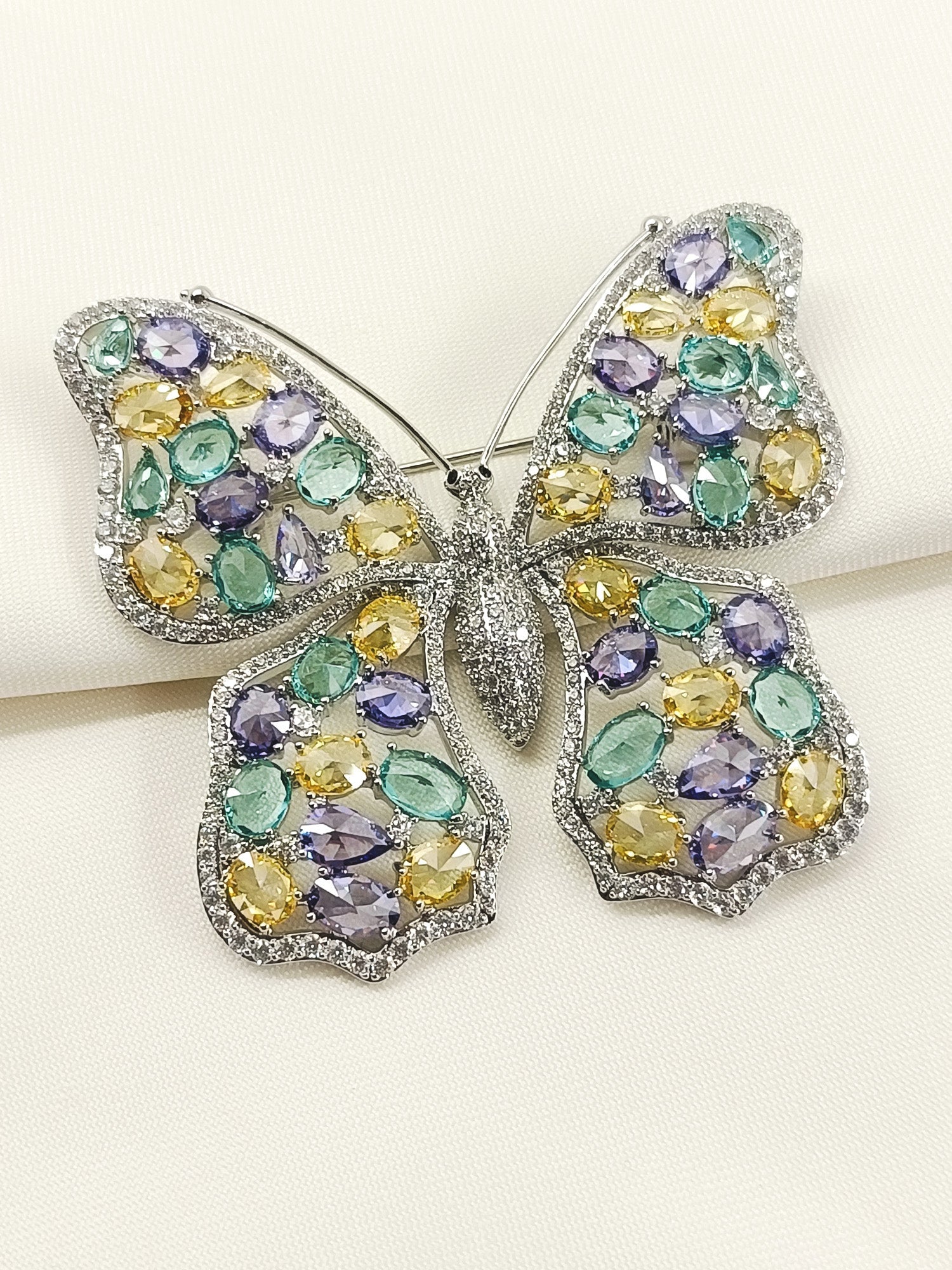 Caterpie Multi Colour Butterfly Brooch